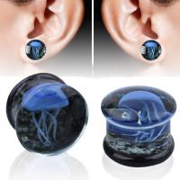 Fashion Piercing Tunnel, Glass, Unisex & luminated 