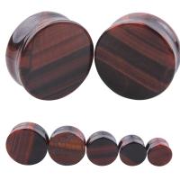 Fashion Piercing Tunnel, Red Tiger Eye Stone, Unisex & luminated 