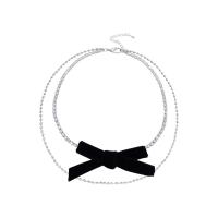 Ожерелье Мода Choker, Латунь, ювелирные изделия моды & Женский & со стразами, 30 cm +5 cm, продается PC