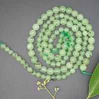 Prehnite Beads, Natural Prehnite, Round, polished, DIY green 