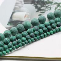 Natural Malachite Beads, Round, polished, DIY & frosted Approx 15 Inch 