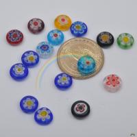 Стеклянные бусины миллефиори, Millefiori Lampwork, Площади, полированный, DIY, разноцветный, продается Strand