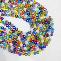 Millefiori Slice Lampwork Beads, Millefiori Lampwork, Round, DIY multi-colored 