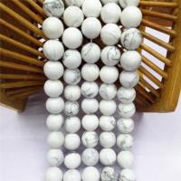 Howlite Beads, Round, polished, DIY white 