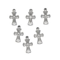 Stainless Steel Cross Pendants, durable & DIY, 18mm 