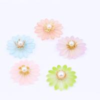 Lampwork Hair Accessories DIY Findings, petals, plated 