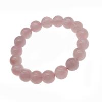 Quarz Armbänder, Madagaskar Rosenquarz, rund, poliert, Modeschmuck & verschiedene Größen vorhanden, Rosa, Länge:7.5 ZollInch, verkauft von Strang