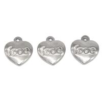 pendentifs de cœur en inox , acier inoxydable, coeur, durable & bijoux de mode & pour femme Vendu par PC