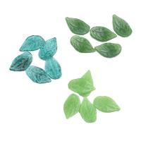 Lampwork Hair Accessories DIY Findings, Leaf, plated 