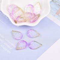 Lampwork Hair Accessories DIY Findings, Leaf, plated 