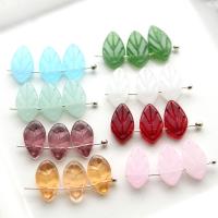 Plant Lampwork Beads, Leaf, stoving varnish, DIY 