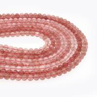 Strawberry Quartz Beads, Round, polished, DIY pink 