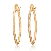 Brass Hoop Earring, plated, for woman 