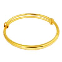 Brass Bangle, gold color plated, adjustable & for woman, 3.5mm, Inner Approx 58mm 