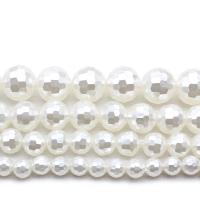 Natural White Shell Beads, Shell Pearl, Round, DIY white 