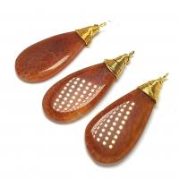 Red Agate Pendants, Teardrop, DIY 