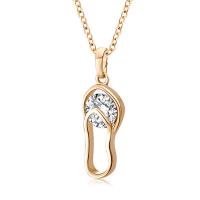 Cubic Zircon Micro Pave Brass Necklace, gold color plated, micro pave cubic zirconia & for woman Inch 