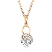 Brass cubique Collier zircon, laiton, Placage de couleur d'or, pavé de micro zircon & pour femme pouce, Vendu par brin