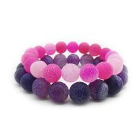 Agate Bracelets, Effloresce Agate, Round, Unisex 18cm 