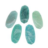 Décoration de pierre perles, Amazonite, ellipse, poli, DIY, vert, 32*15*4mm, Vendu par PC