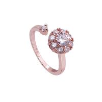 Zirkonia Messing Finger Ring, mit kubischer Zirkonia, Modeschmuck, keine, verkauft von PC