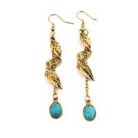 Turquoise Zinc Alloy Earring, with turquoise, fashion jewelry 