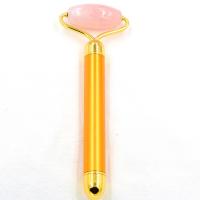 Joyería Del Masaje, cuarzo rosado, pulido, dorado, 140mm, Vendido por UD