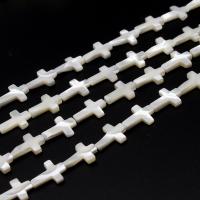 Natural White Shell Beads, Cross, DIY white 