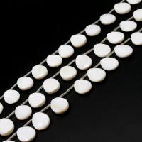 Perles en coquillage blanc naturel, coquille, larme, DIY, blanc, 16*12*4mm, Vendu par brin