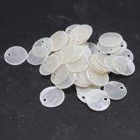 ホワイト シェル ペンダント, 貝, ラウンド形, DIY, ホワイト, 12mm, 穴:約 1mm, 100パソコン/バッグ, 売り手 バッグ