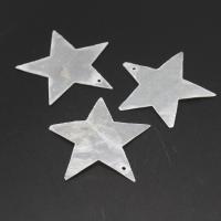 ホワイト シェル ペンダント, 貝, 星, DIY, ホワイト, 45mm, 穴:約 1mm, 10パソコン/バッグ, 売り手 バッグ