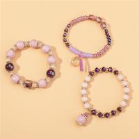 Pierre naturelle Set de bracelet, trois pièces & pour femme, Diamètre inté Environ 50mm, Vendu par fixé