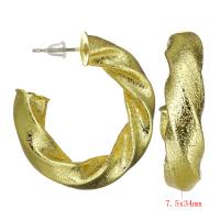 Brass Hoop Earring, gold color plated, for woman 