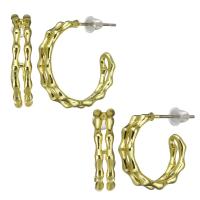 Brass Hoop Earring, gold color plated & for woman 