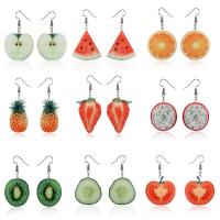 Acrylic Drop Earring, Zinc Alloy, with Acrylic, fashion jewelry 