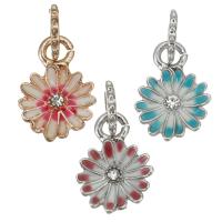 Zinc Alloy European Pendants, Flower, plated & DIY 22mm Approx 5mm 