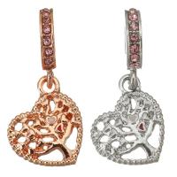 Zinc Alloy European Pendants, Heart, plated & DIY Approx 5mm 