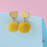 Stainless Steel Drop Earring, gold color plated, for woman 