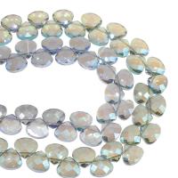 Perles de cristal larme, Placage, différentes couleurs et motifs pour le choix & DIY & facettes, plus de couleurs à choisir, 16*18*8mm Vendu par brin