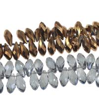 Perles de cristal larme, Placage, différentes couleurs et motifs pour le choix & DIY & facettes, plus de couleurs à choisir, 25*12mm Vendu par brin