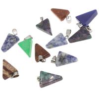 Gemstone Jewelry Pendant, Triangle, polished & DIY 30*15*5mm Approx 4mm 