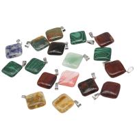 Gemstone Jewelry Pendant, Rhombus, polished & DIY 35*24*6mm Approx 3mm 