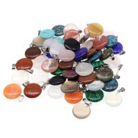 Gemstone Jewelry Pendant, Round, polished & DIY 30*20*6mm Approx 3mm 