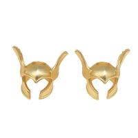 Brass Jewelry Beads, Helmet, plated, DIY, golden, 22*25*16mm 