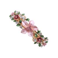 Hair Barrettes, Zinc Alloy, fashion jewelry & for woman & with rhinestone 