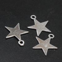 Pendentifs d'étoile en alliage zinc, alliage de zinc, Placage, différentes couleurs et motifs pour le choix & DIY, couleur métallique plaquée, 19*16*1mm Vendu par sac