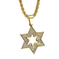 Hommes Pull Collier chaîne, Acier titane, Placage de couleur d'or, styles différents pour le choix & pour homme & avec strass Environ 23 pouce, Vendu par PC