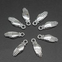 Zinc Alloy Hand Pendants, plated & DIY, metallic color plated, 17*6*2mm 