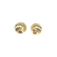 Brass Jewelry Beads, Round, plated, DIY, golden, 7*7mm 