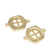 Brass Connector, Round, plated, DIY, golden, 35*25*7mm 